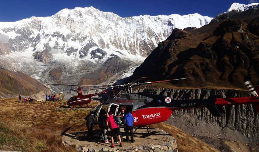 Annapurna base camp helicopter tour