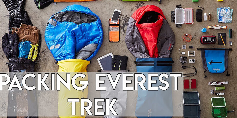 Everest base camp trek equipment