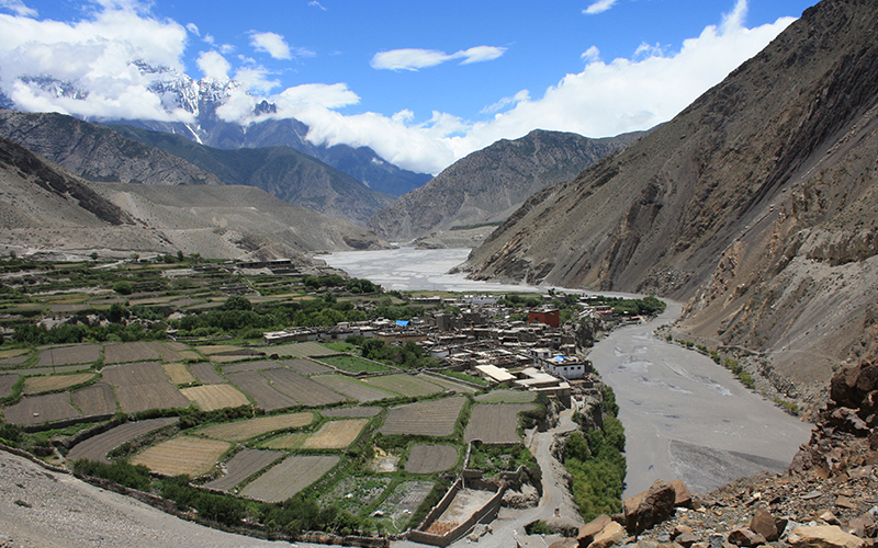 Kagbeni Village in Mustang Region of Nepal 