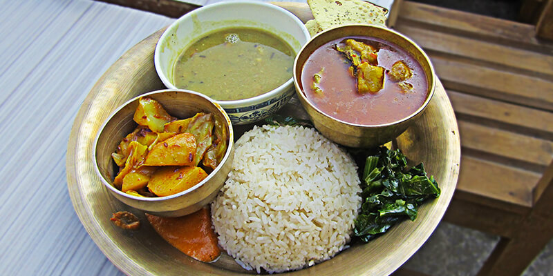 Daal bhaat nepali meal 